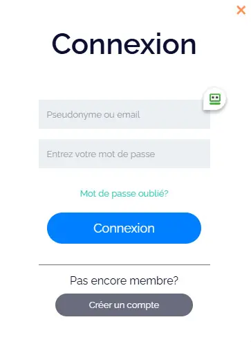 Connexion des membres du CASHED CASINO